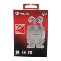 Écouteurs Bluetooth NGS Artica Duo White, 2 Paires Intra-Auriculaires - Blanc — NGS · Smarty Paris 18e